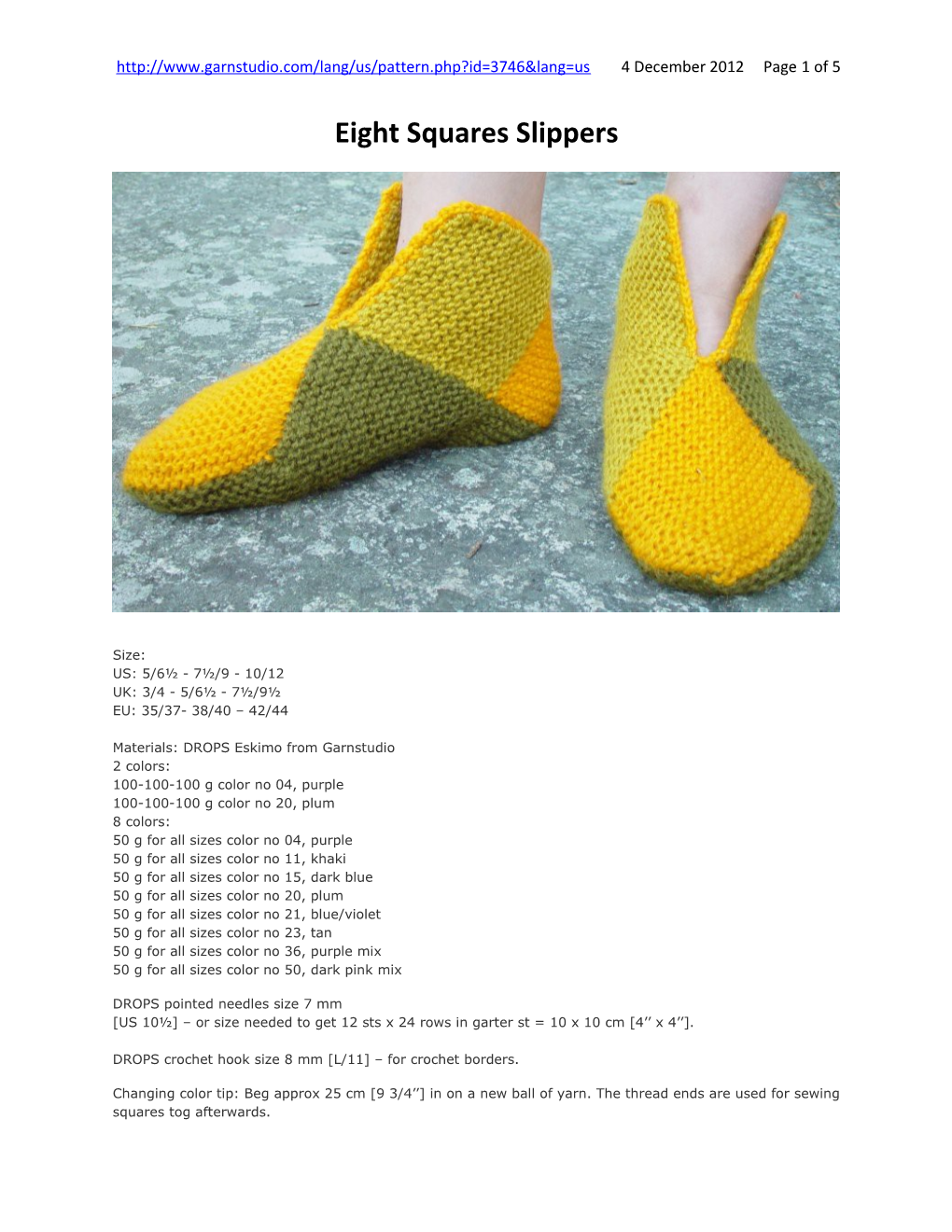 Eight Squares Slippers