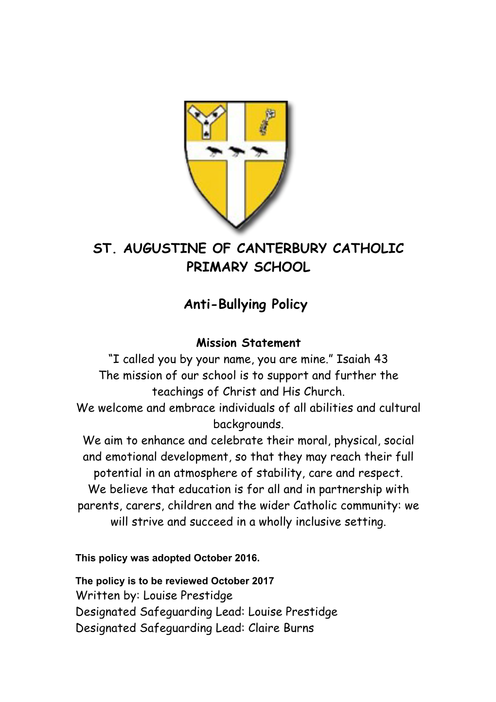 St Augustine of Canterbury Catholic Primary School