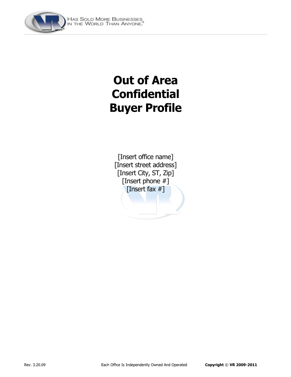 Out of Area