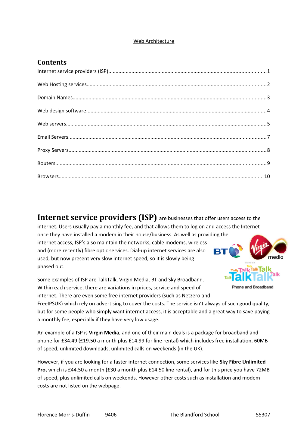Internet Service Providers (ISP) 1