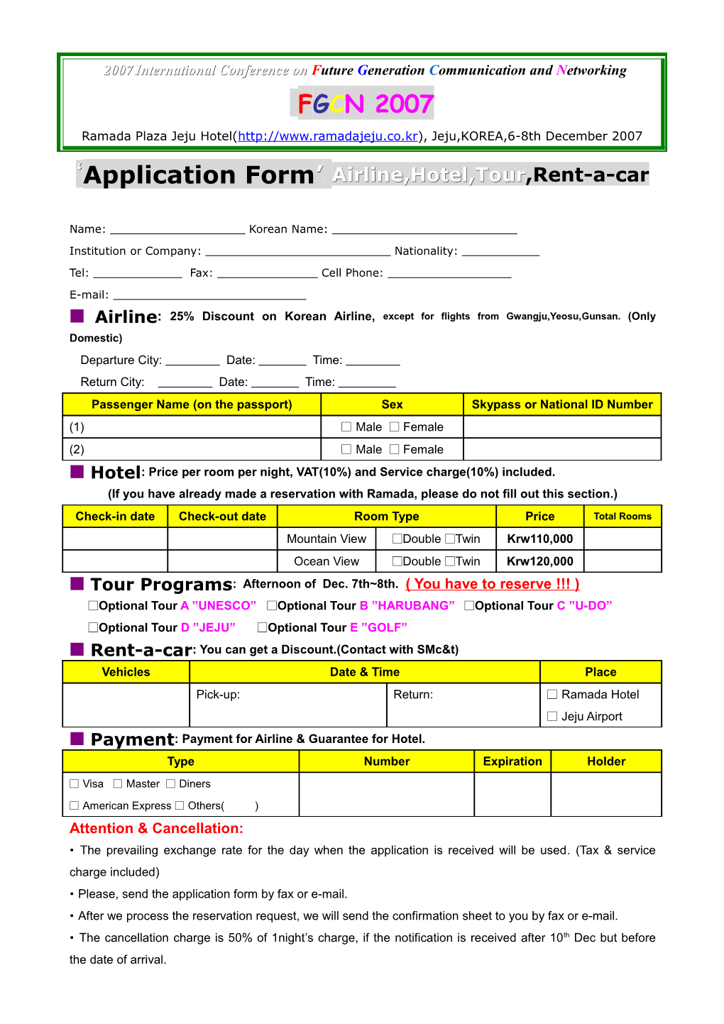 2007 ICAMD Application Form