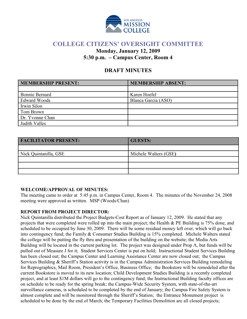 College Citizens Oversight Committee s1