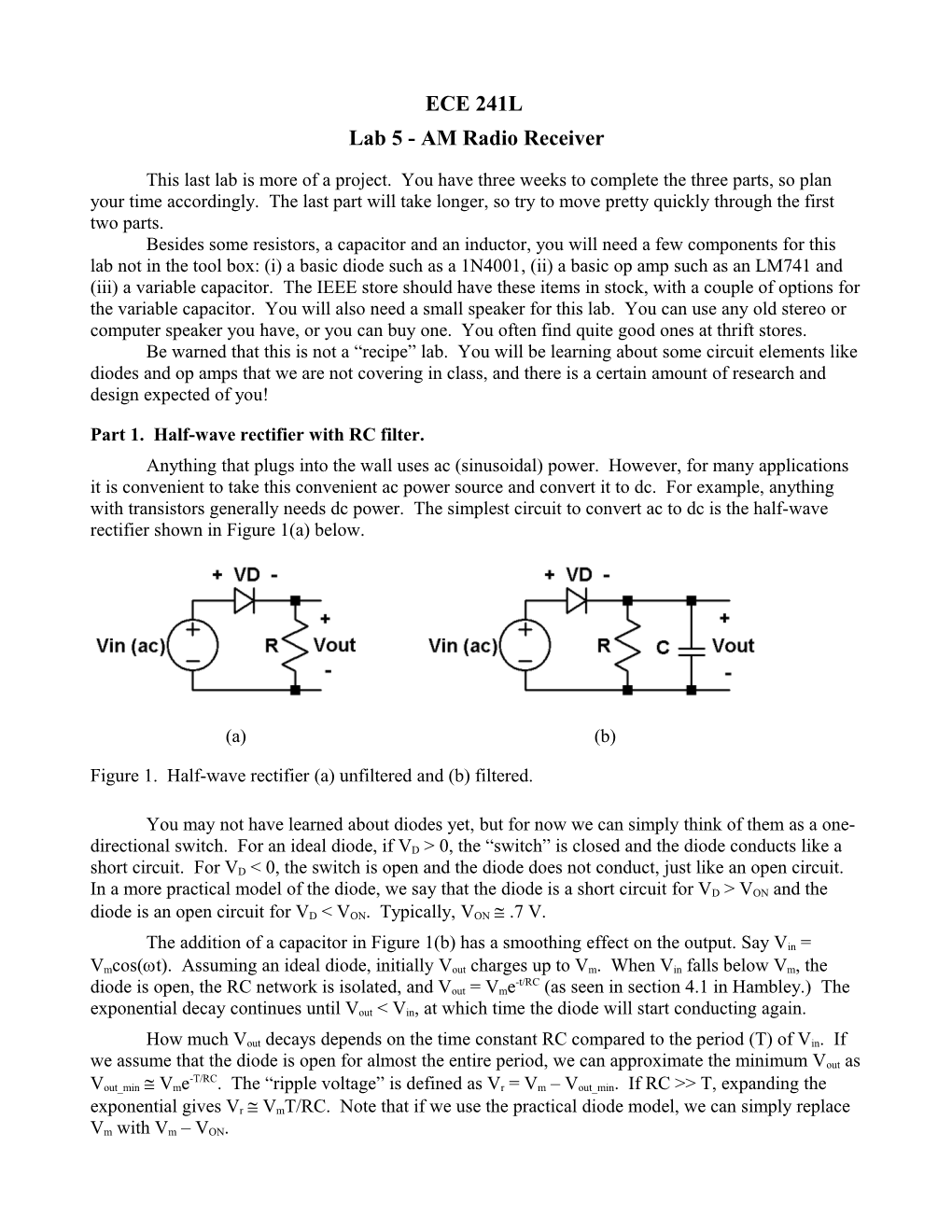 Lab 5 - AM Radio Receiver