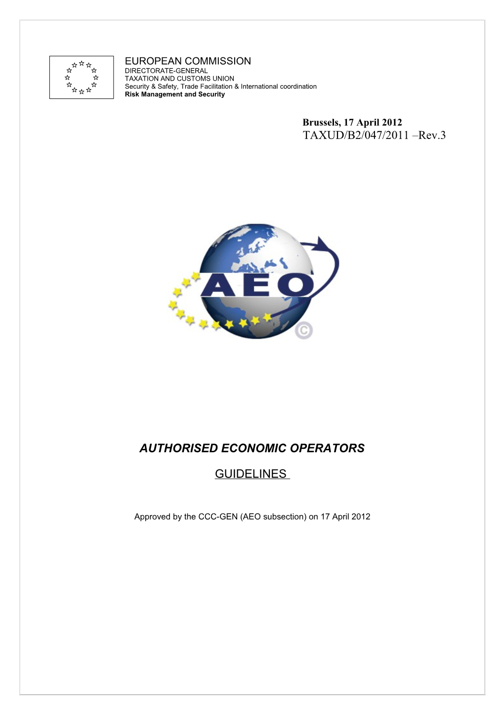 Authorised Economic Operators