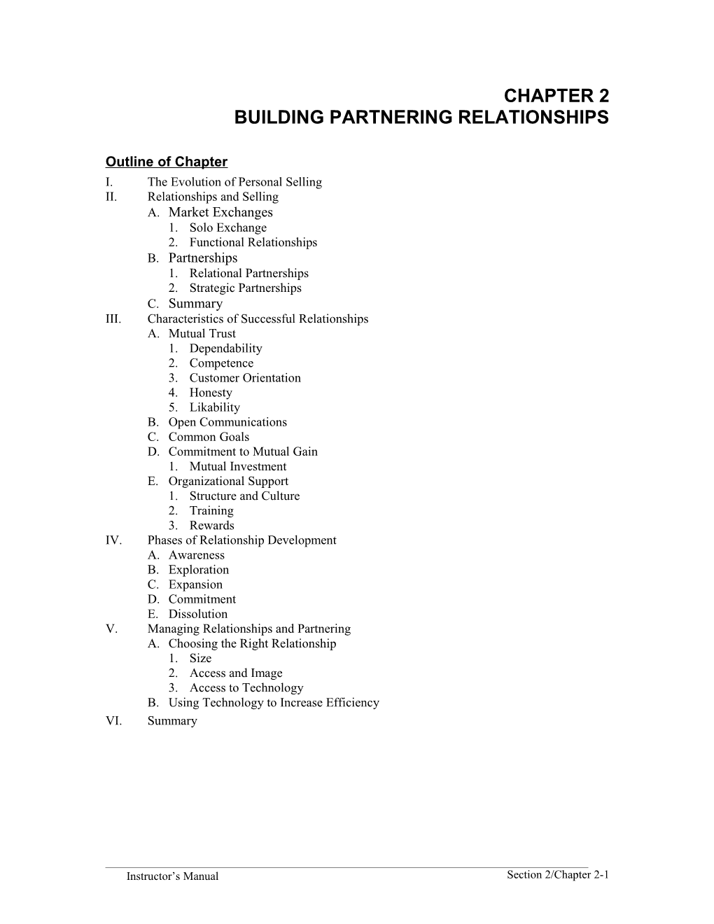 Building Partnering Relationships