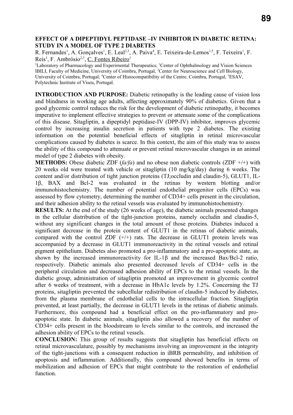 Effect of a Dipeptidyl Peptidase Iv Inhibitor in Diabetic Retina: Study in a Model of Type