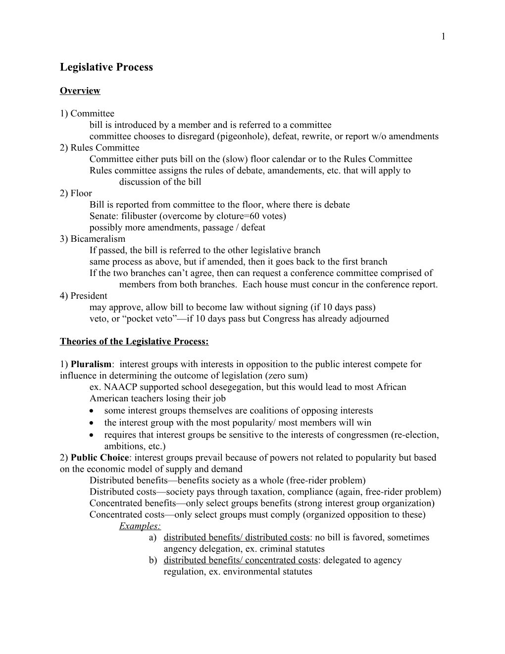 Legislative Process