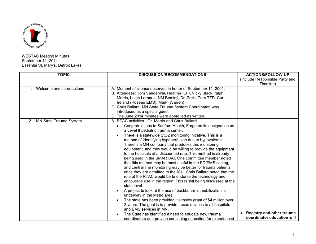 WESTAC Meeting Minutes