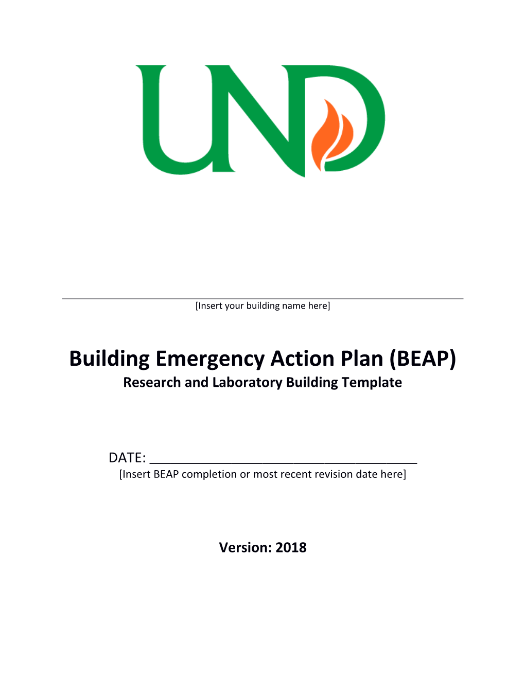 Building Emergency Action Plan (BEAP)