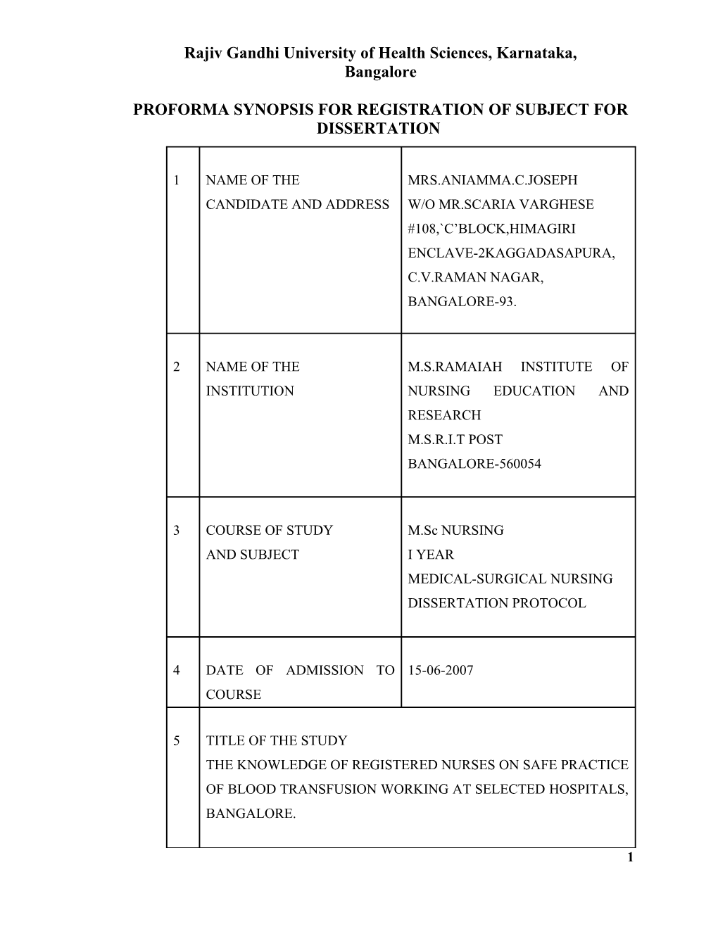 Rajivgandhiuniversity of Health Sciences, Karnataka