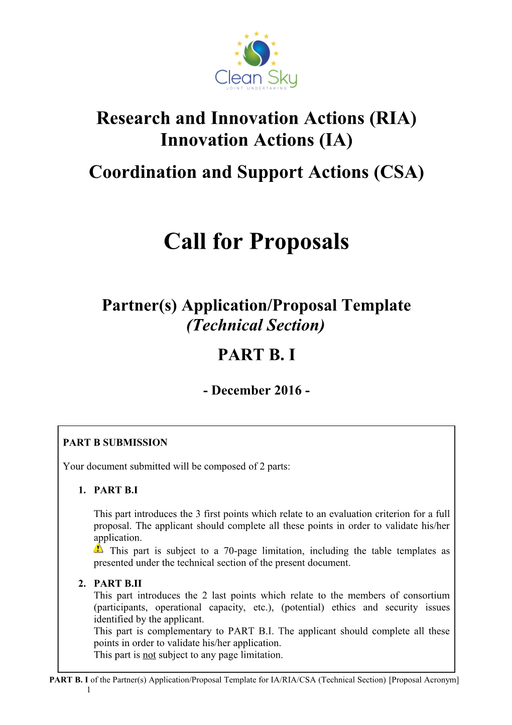 Research and Innovation Actions (RIA)