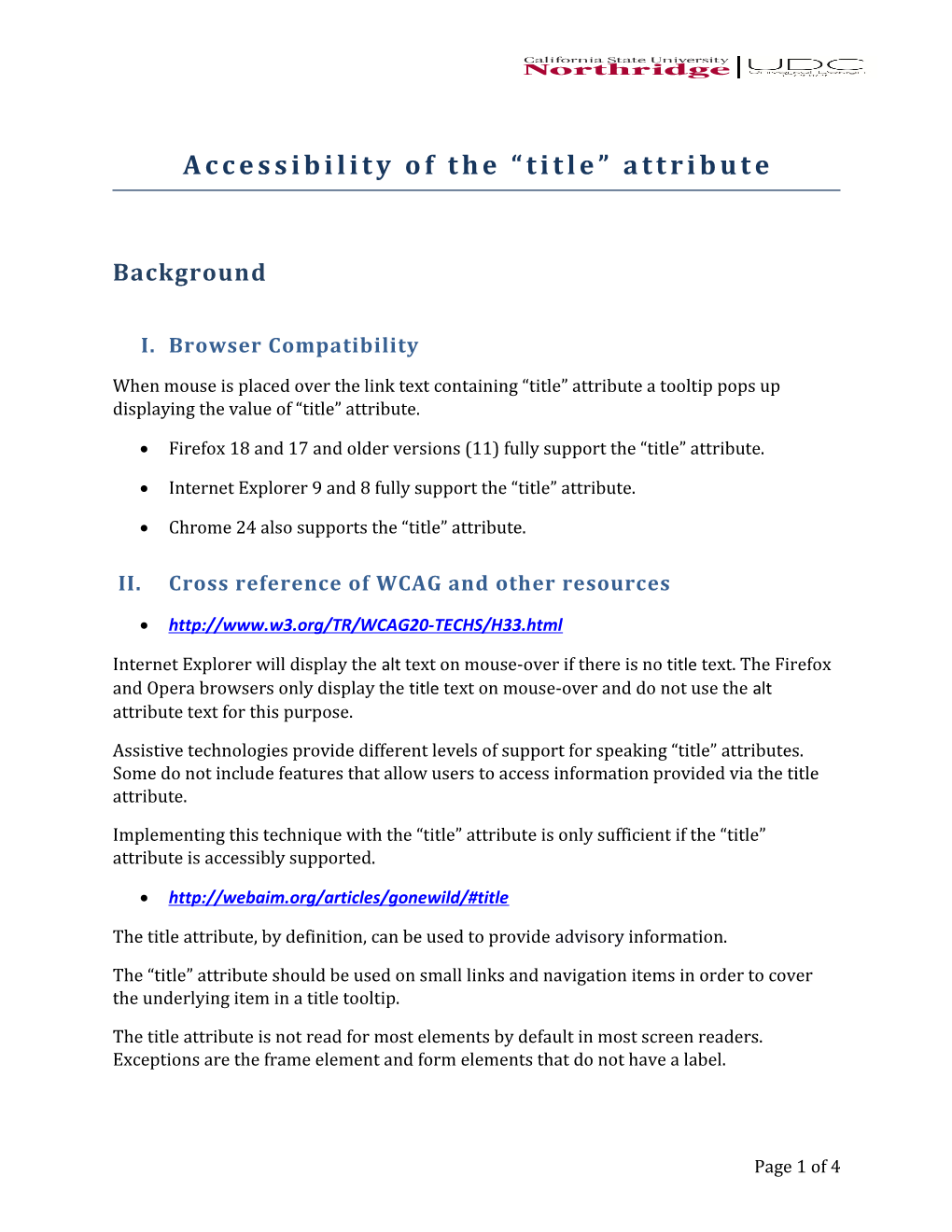 Accessibility of the Title Attribute
