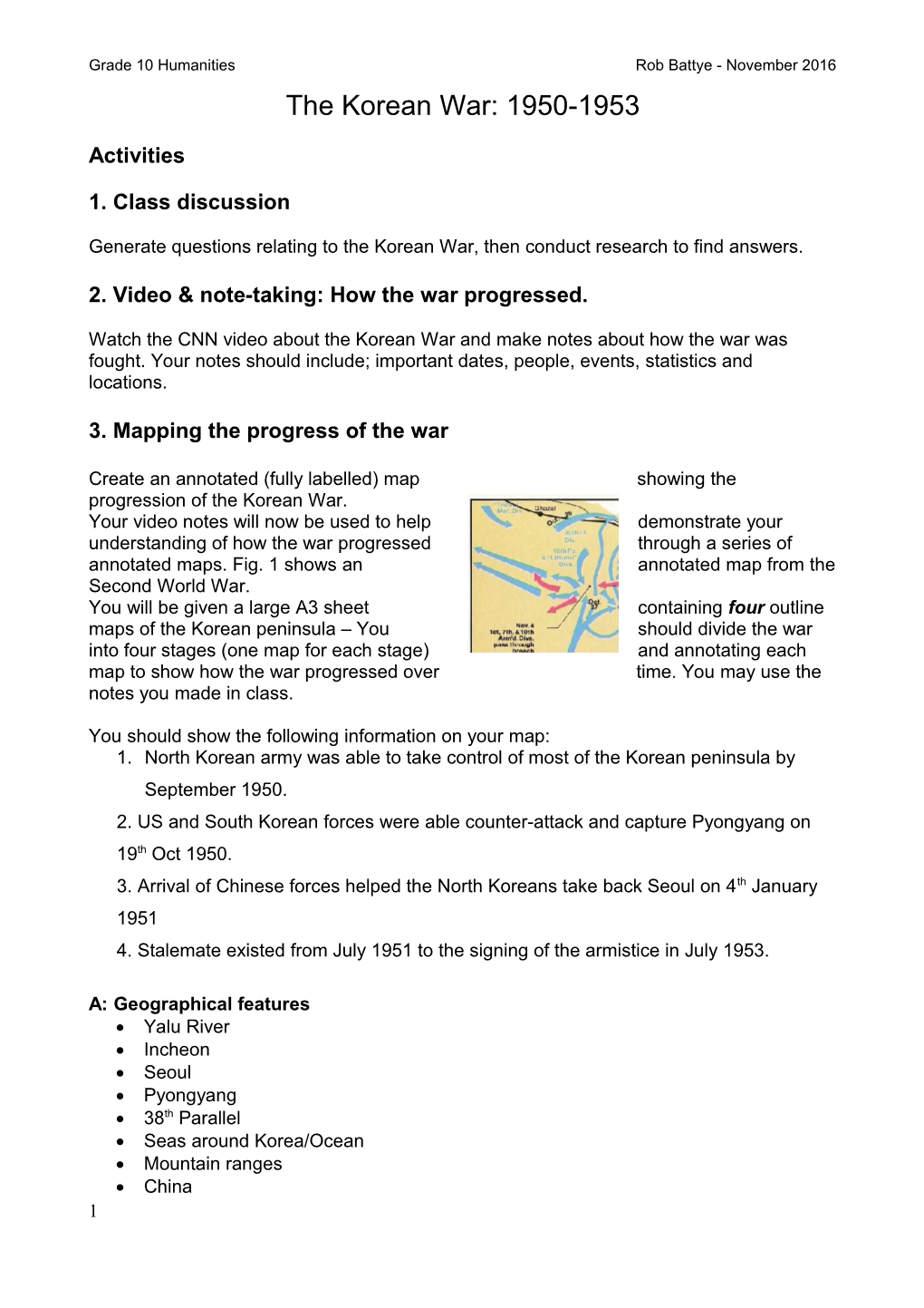 2. Video & Note-Taking: How the War Progressed