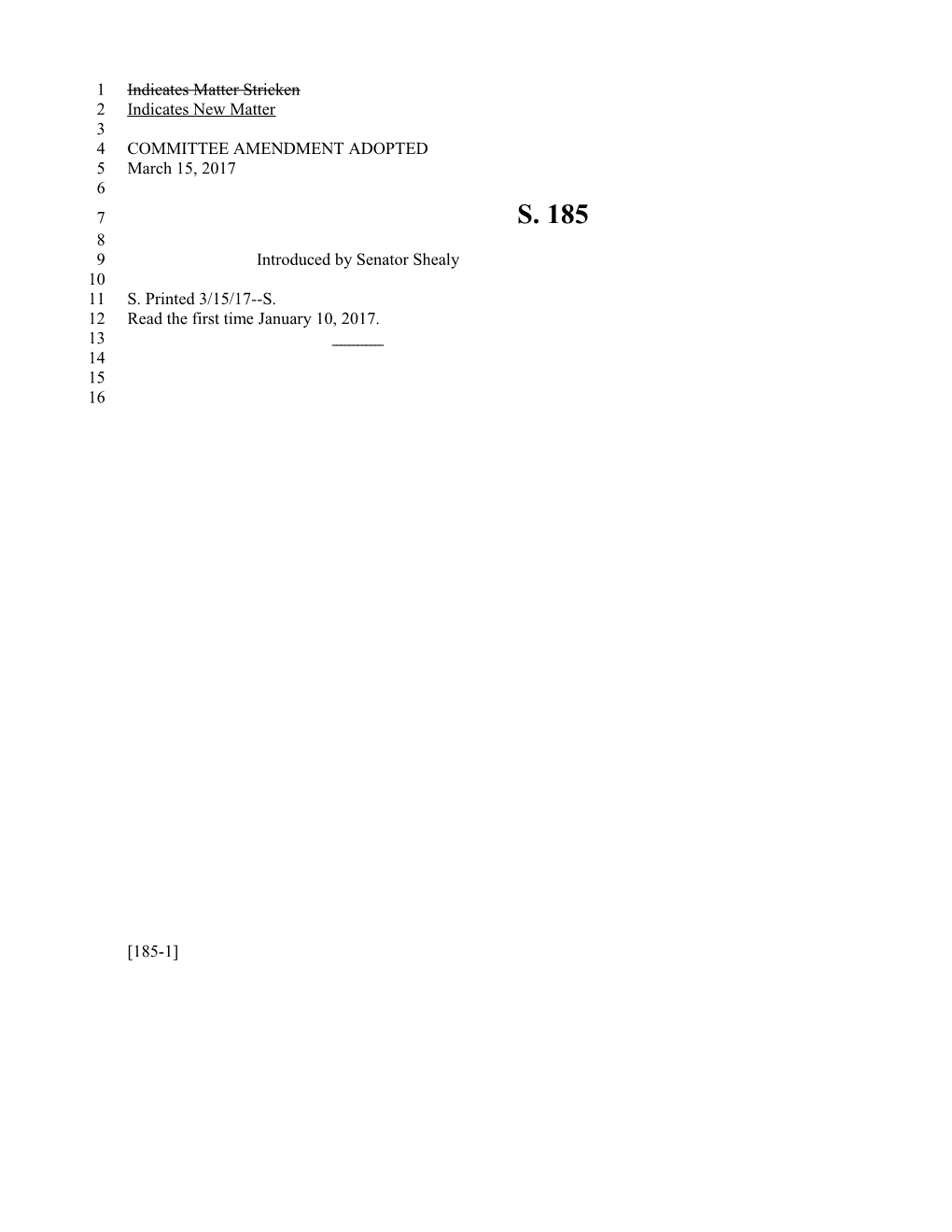 2017-2018 Bill 185 Text of Previous Version (Mar. 15, 2017) - South Carolina Legislature Online