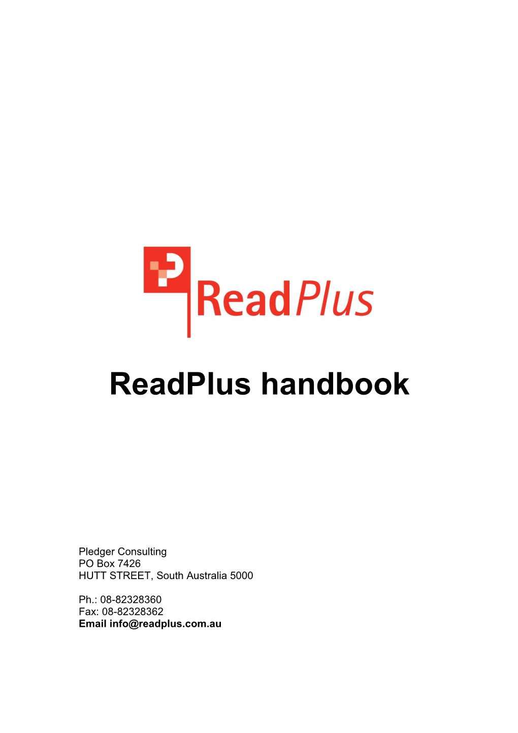 Readplus Handbook