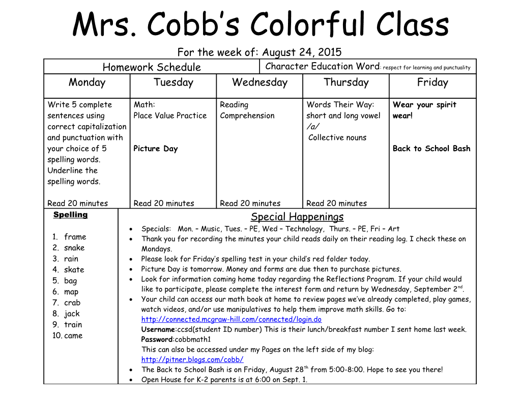 Mrs. Cobb S Colorful Class