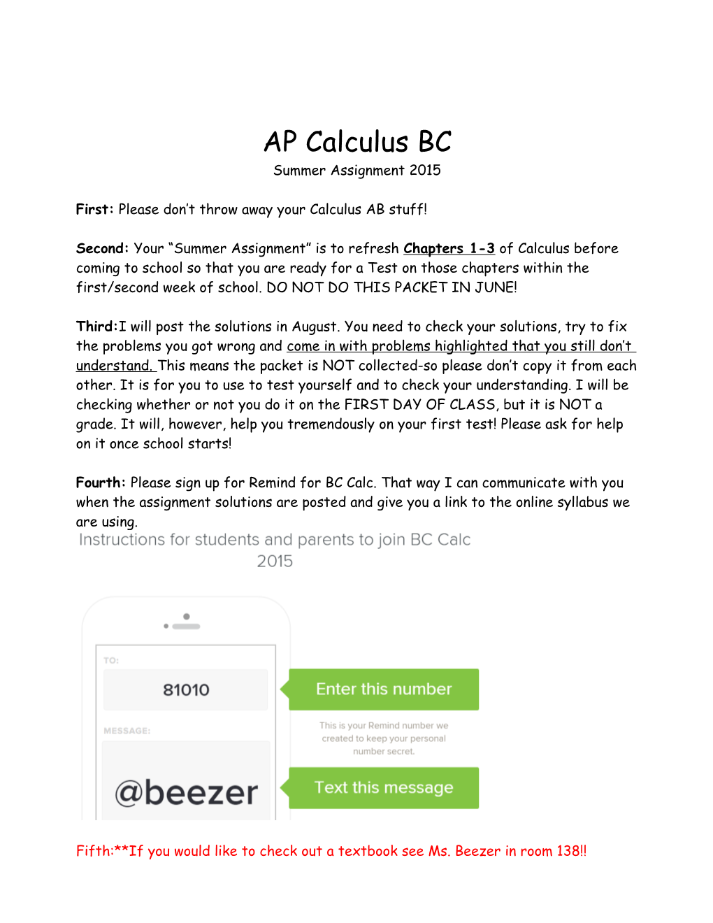 BC Calculus: Quiz Ch