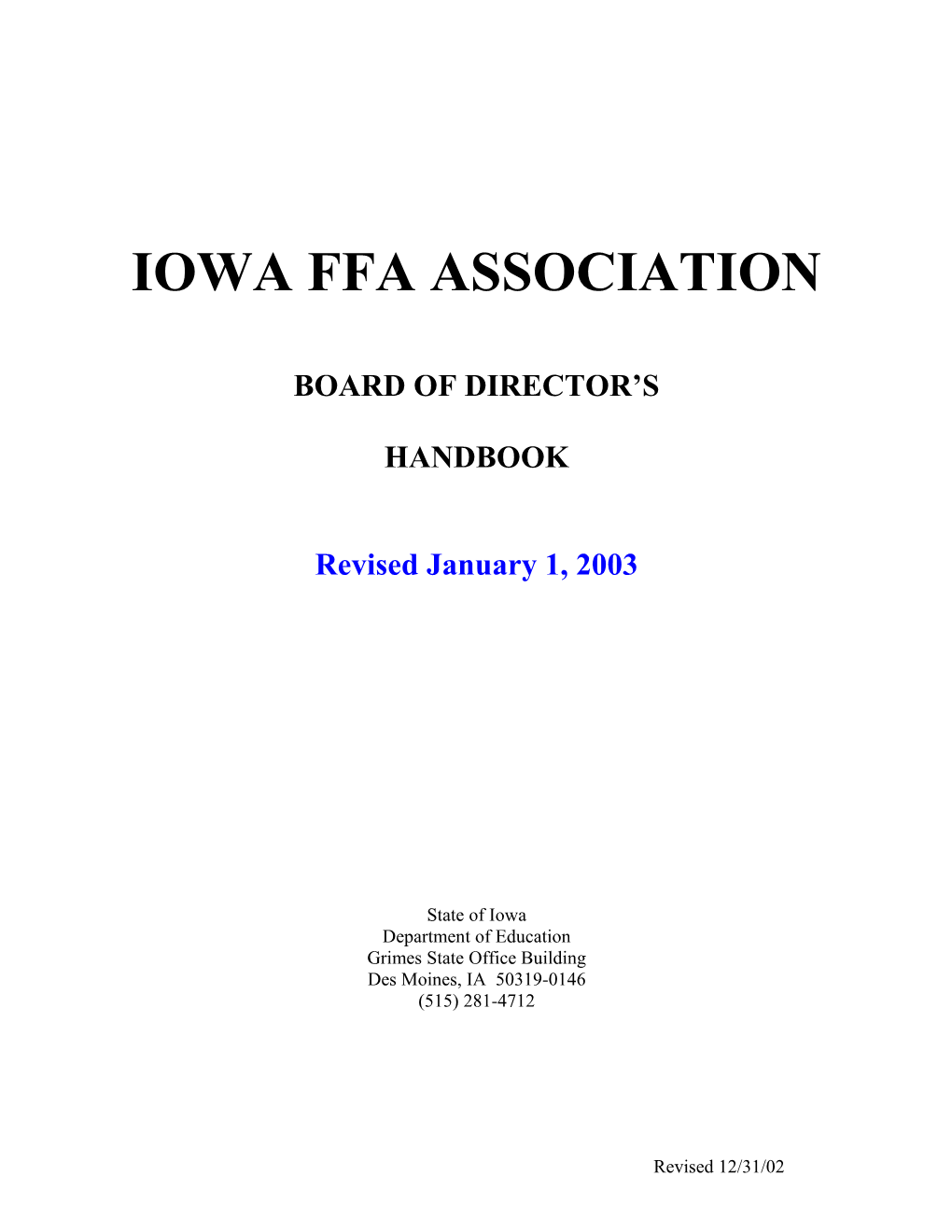 Iowa Ffa Association