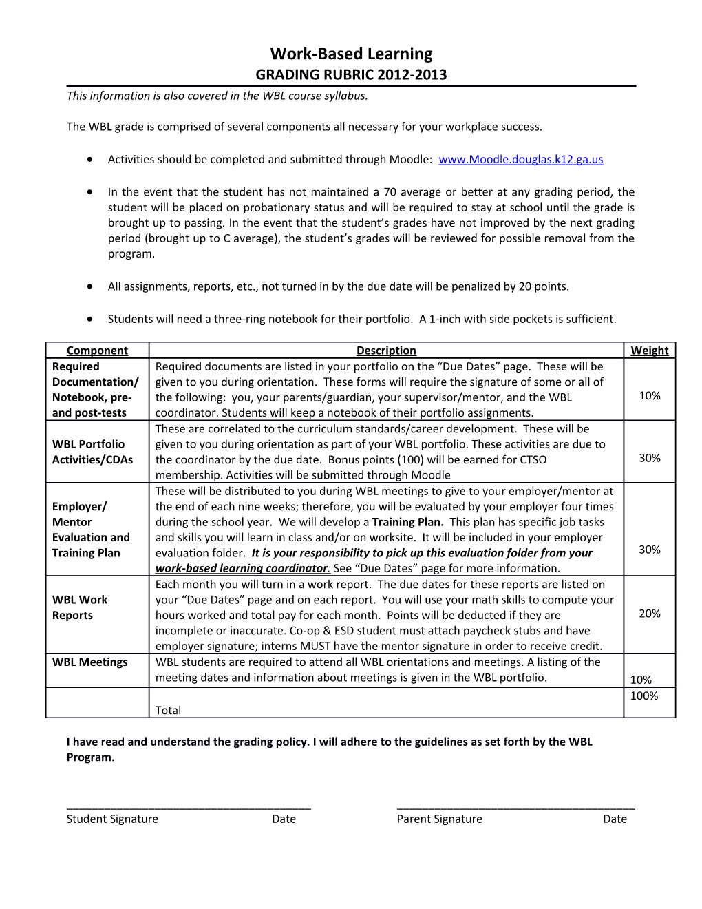 Work-Based Learning