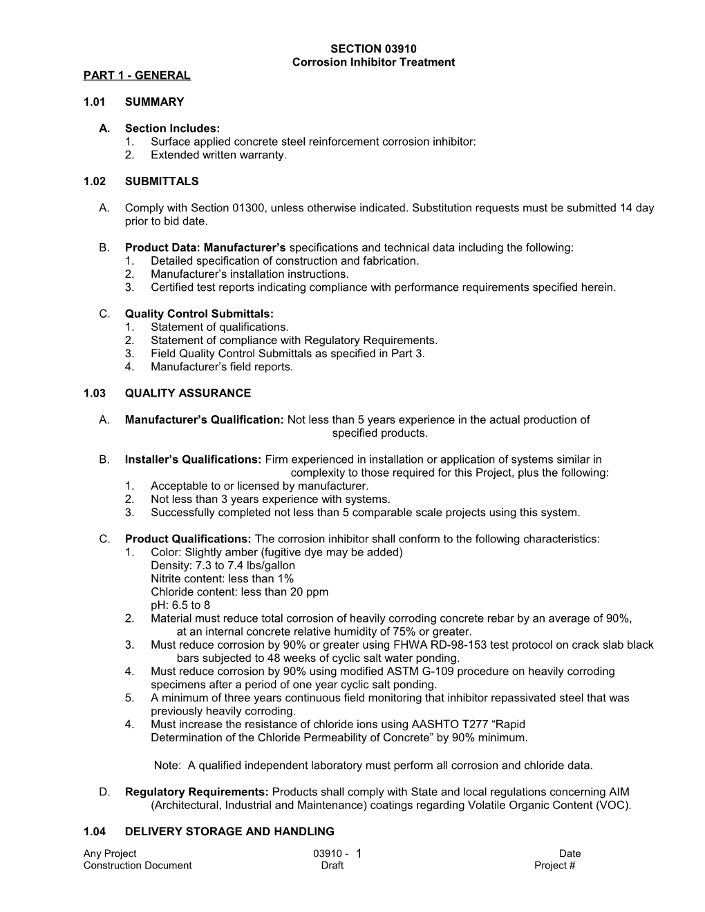 Corrosion Inhibitor Treatment