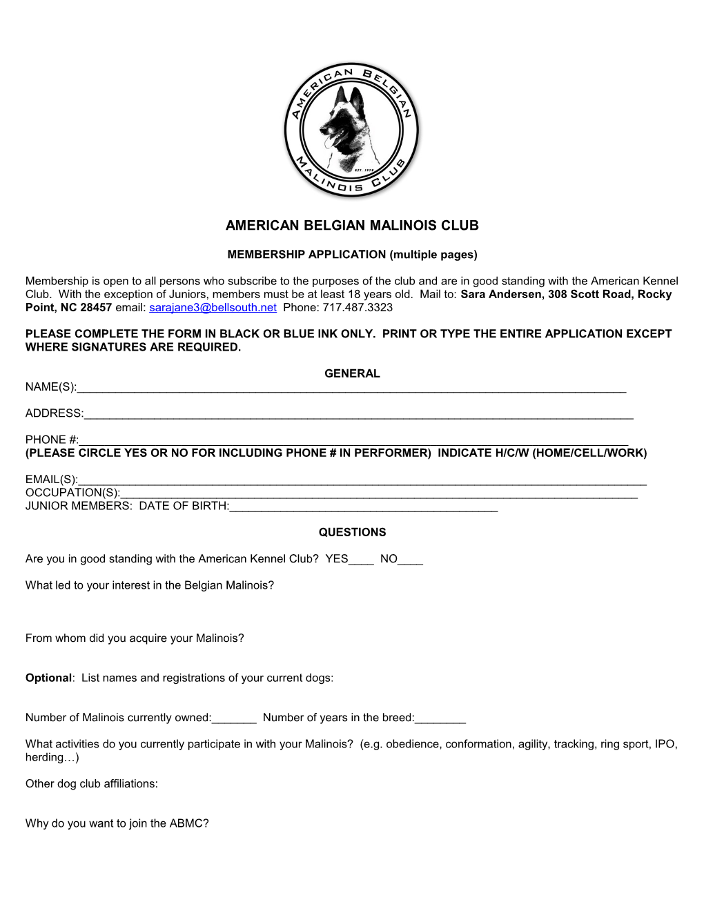 American Belgian Malinois Club