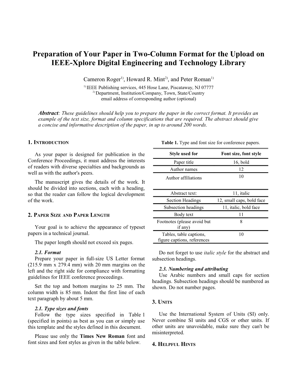 ISSE 2009 Paper Template