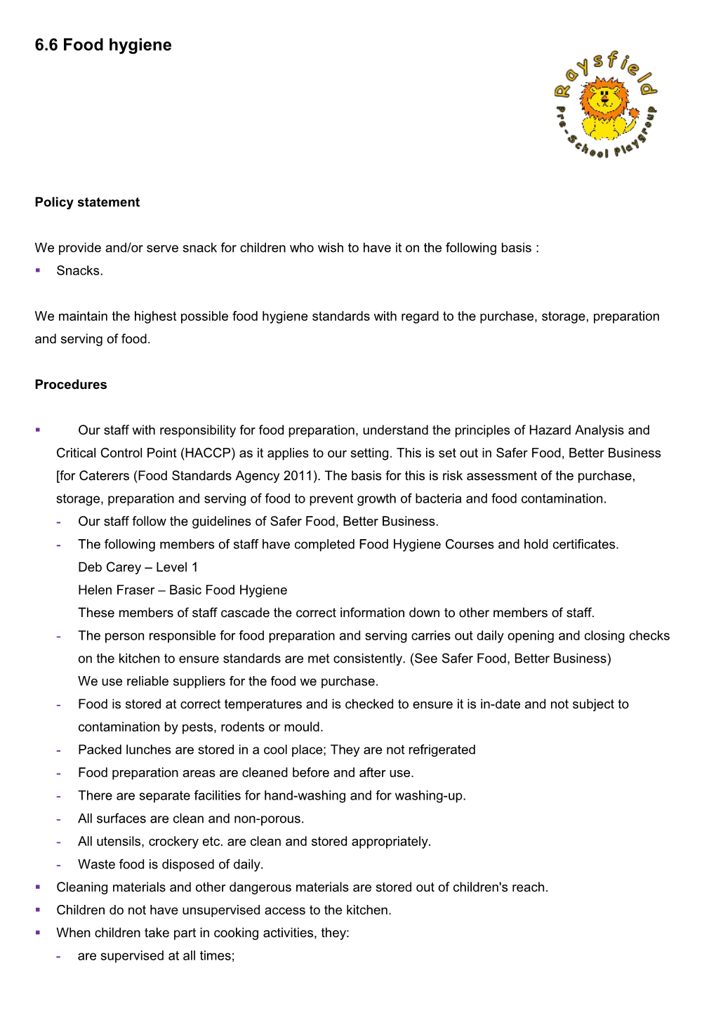 Policy Statement s1