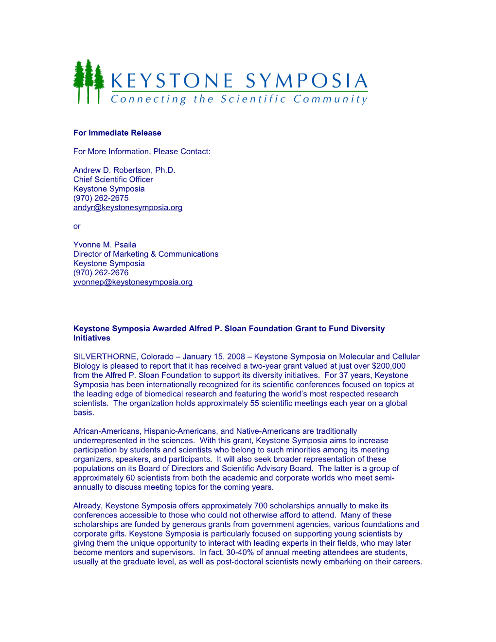 Keystone Symposia on Molecular and Cellular Biology