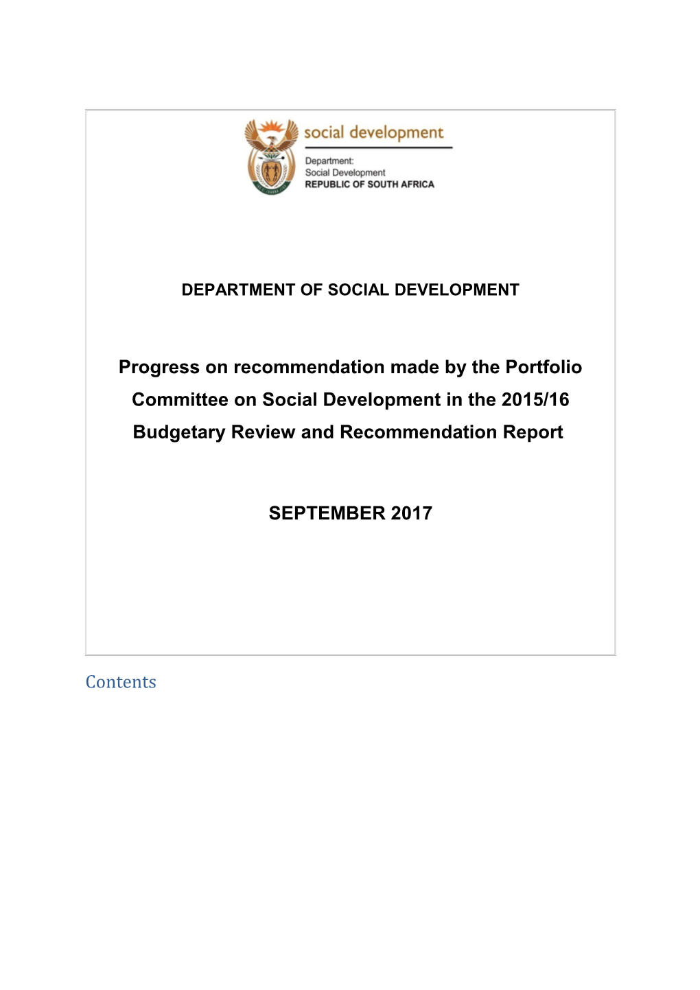 Department of Social Development