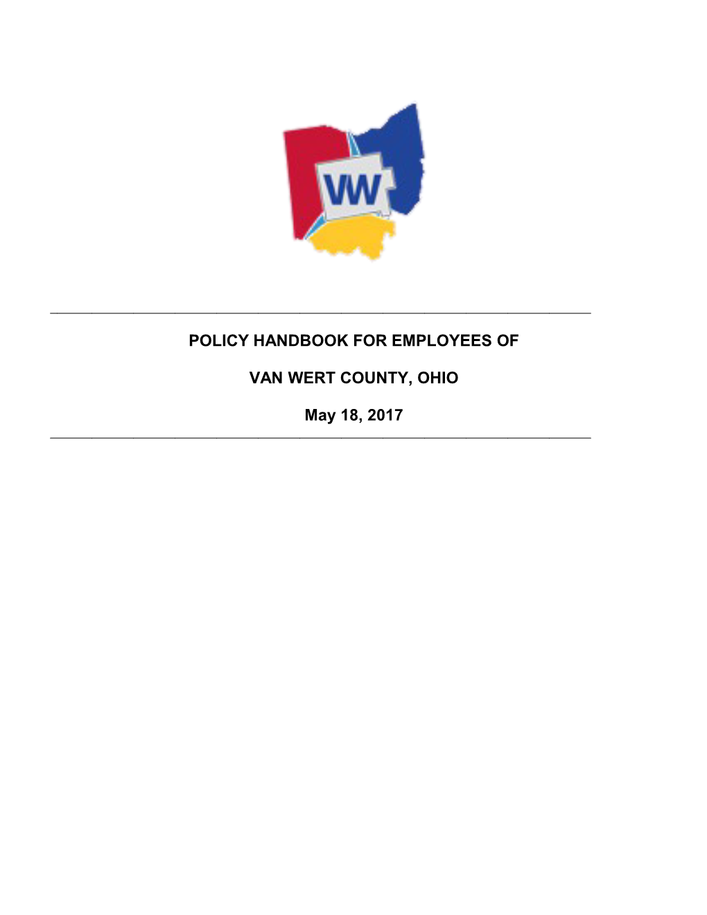 Policy Handbook for Employees Of