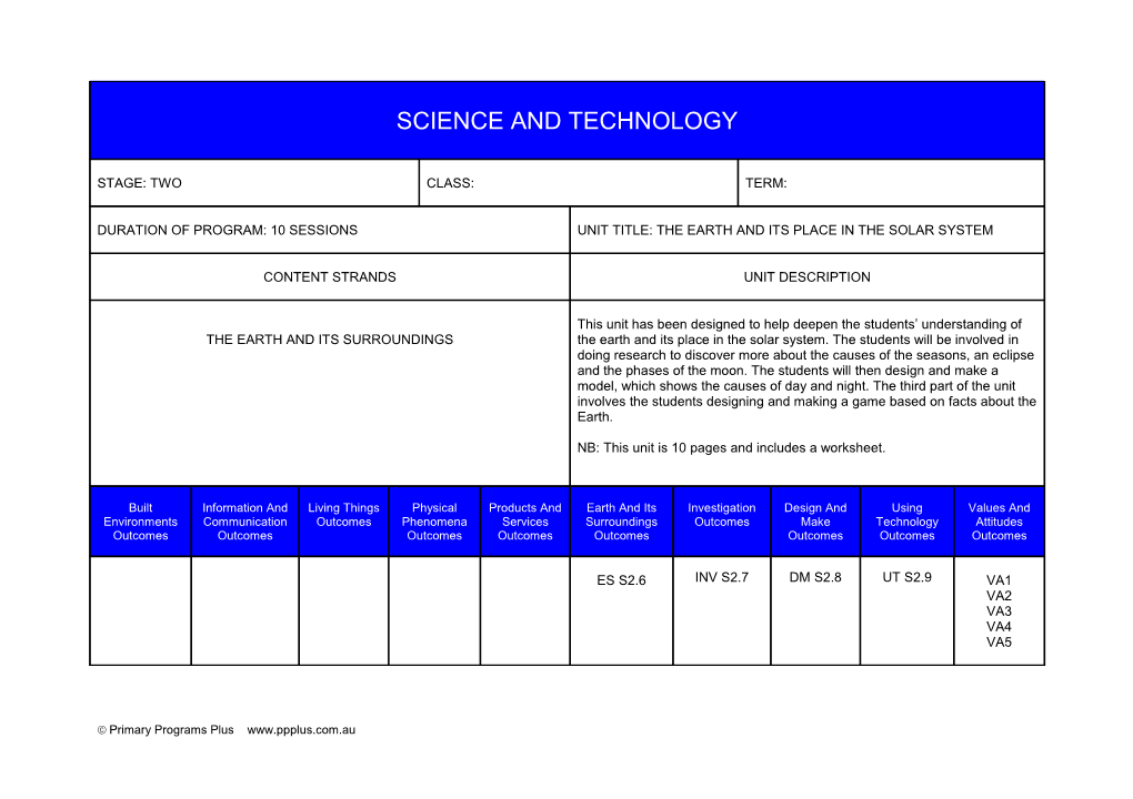 Science and Technology