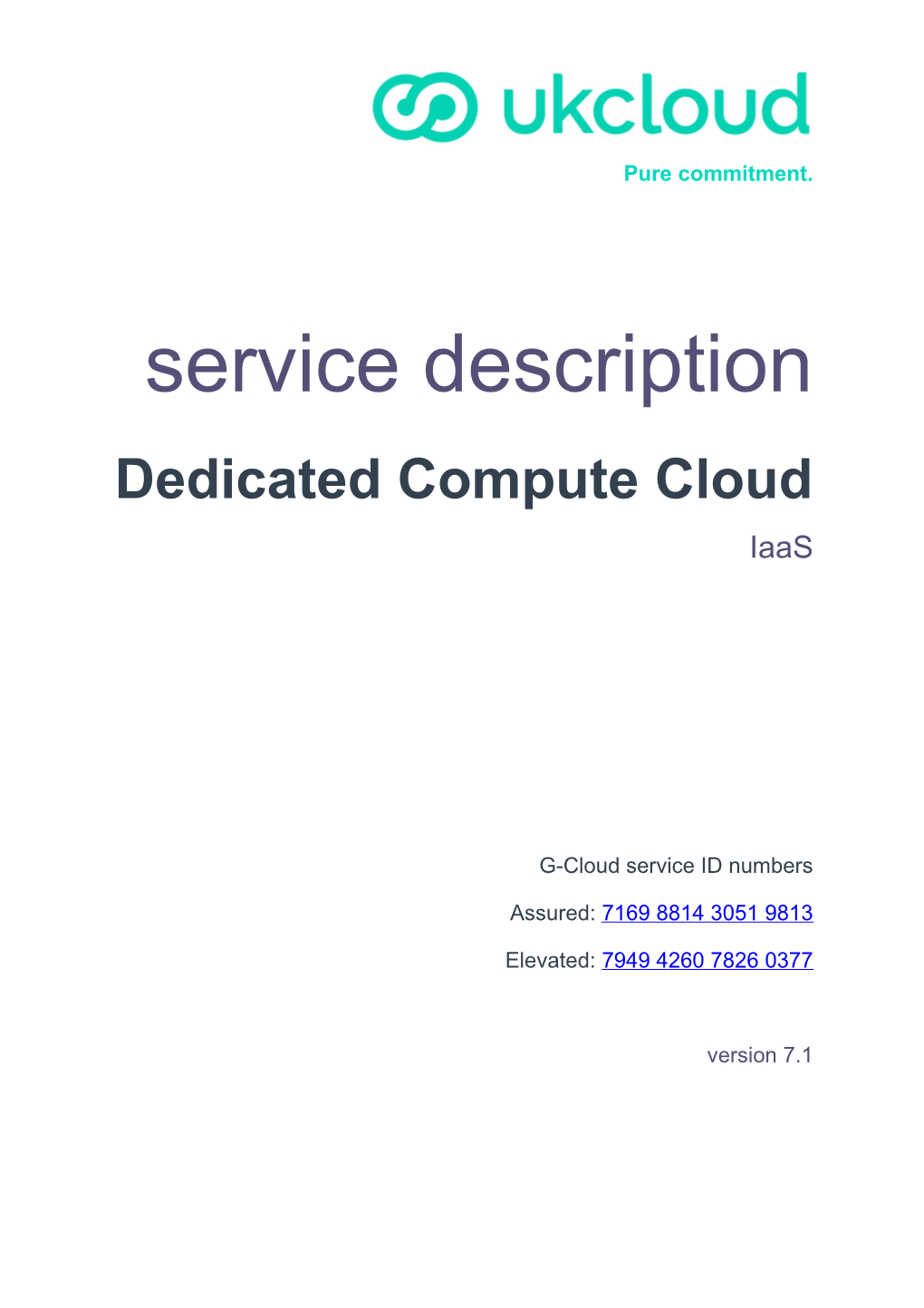 Dedicated Compute Cloud