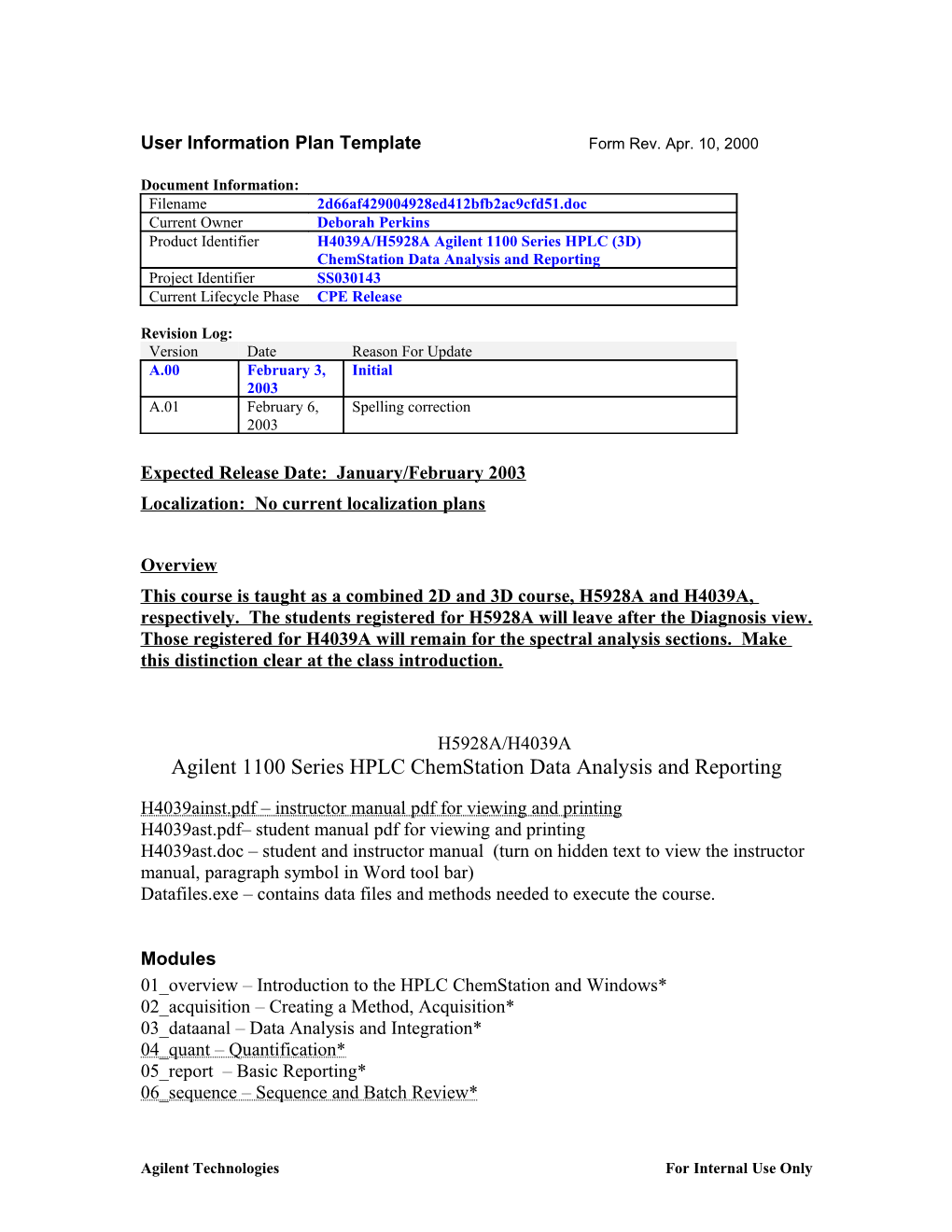 Agilent 1100 Series HPLC Data Analysis and Reporting