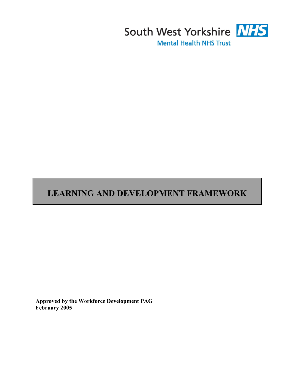 Learning and Development Framework