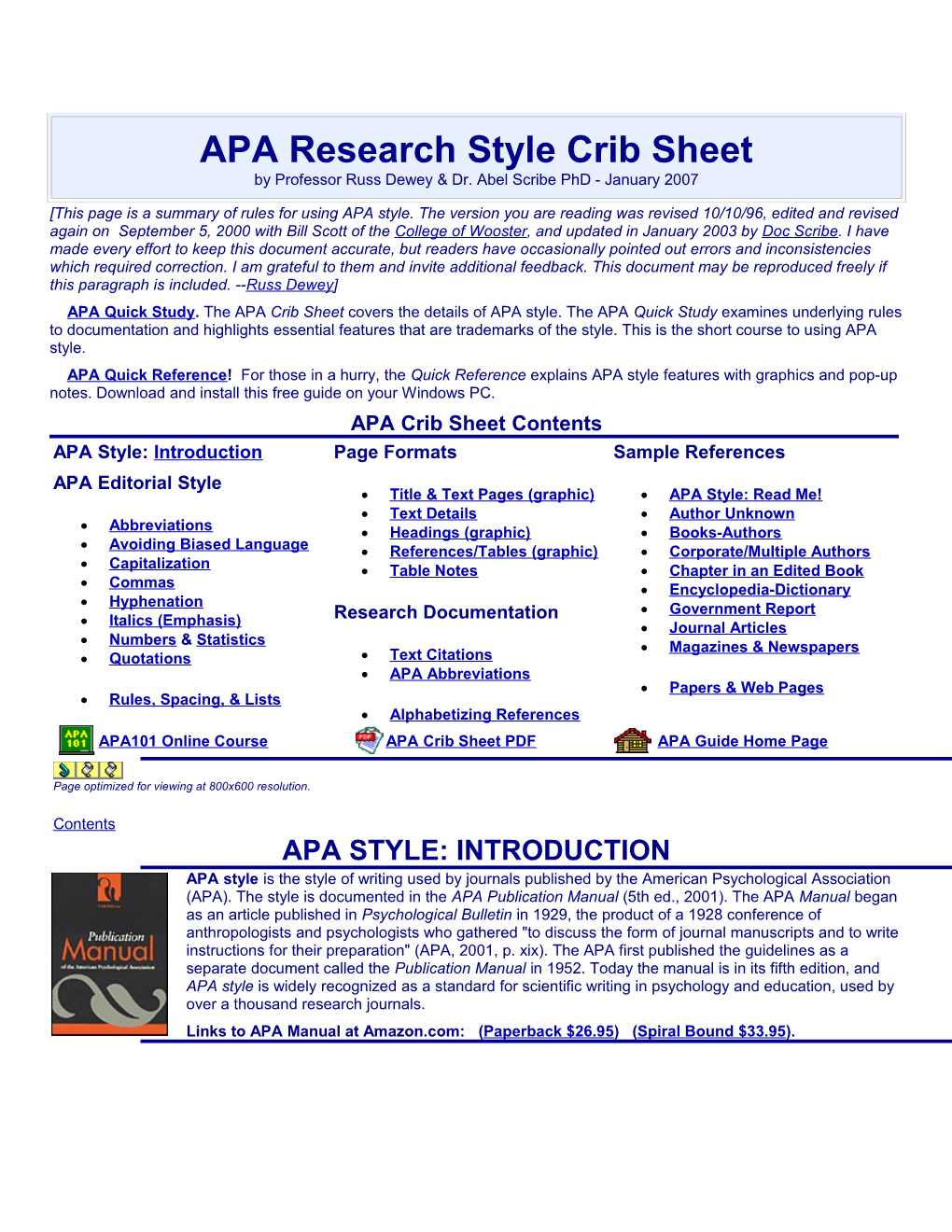 Apa Style: Introduction