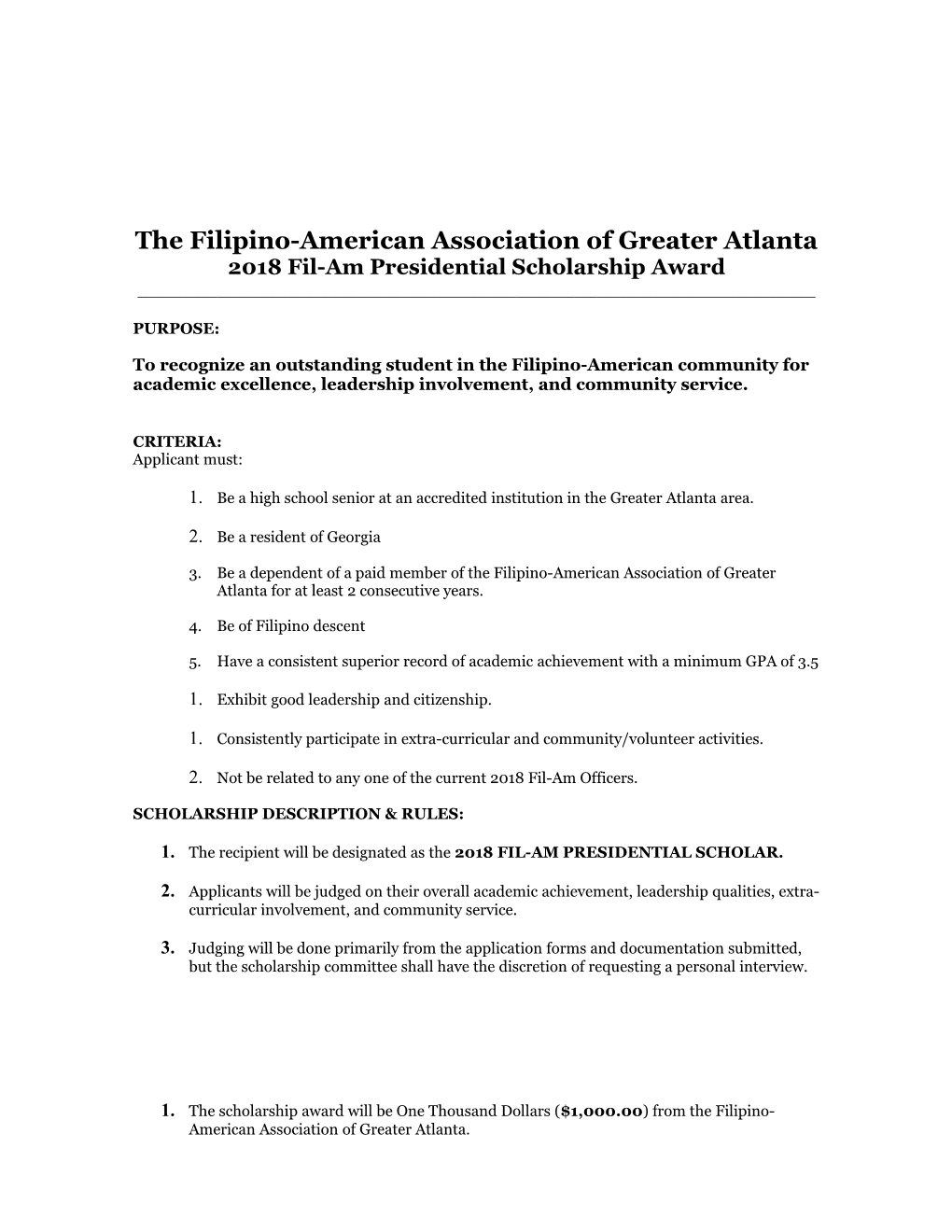 The Filipino-American Association of Greater Atlanta