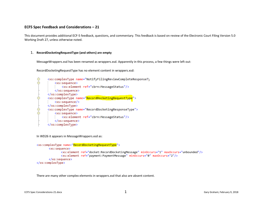 ECF5 Spec Feedback and Considerations 21