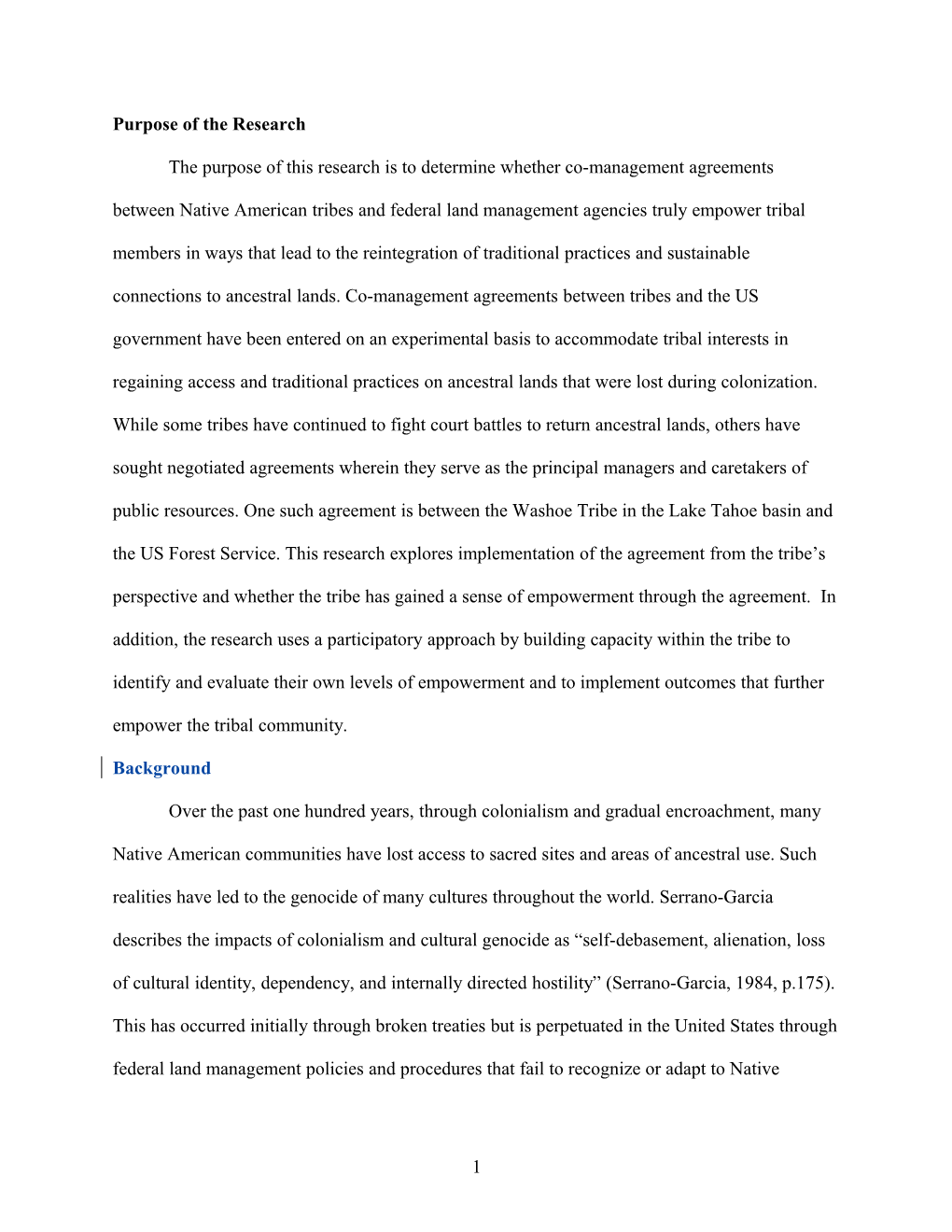 US Community Forestry Research Fellowship Proposal