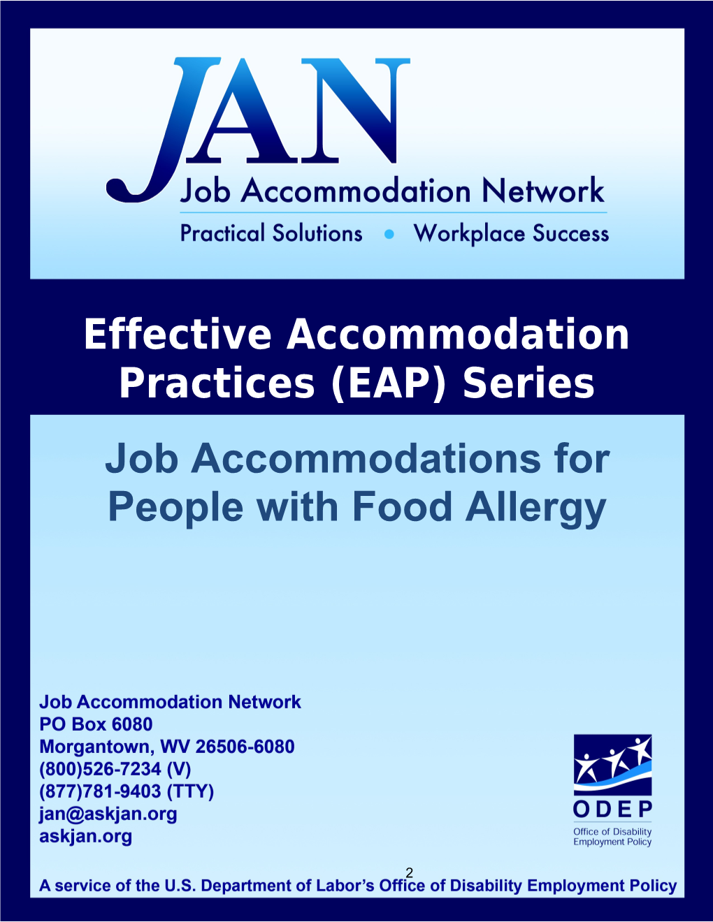 Job Accommodations for People