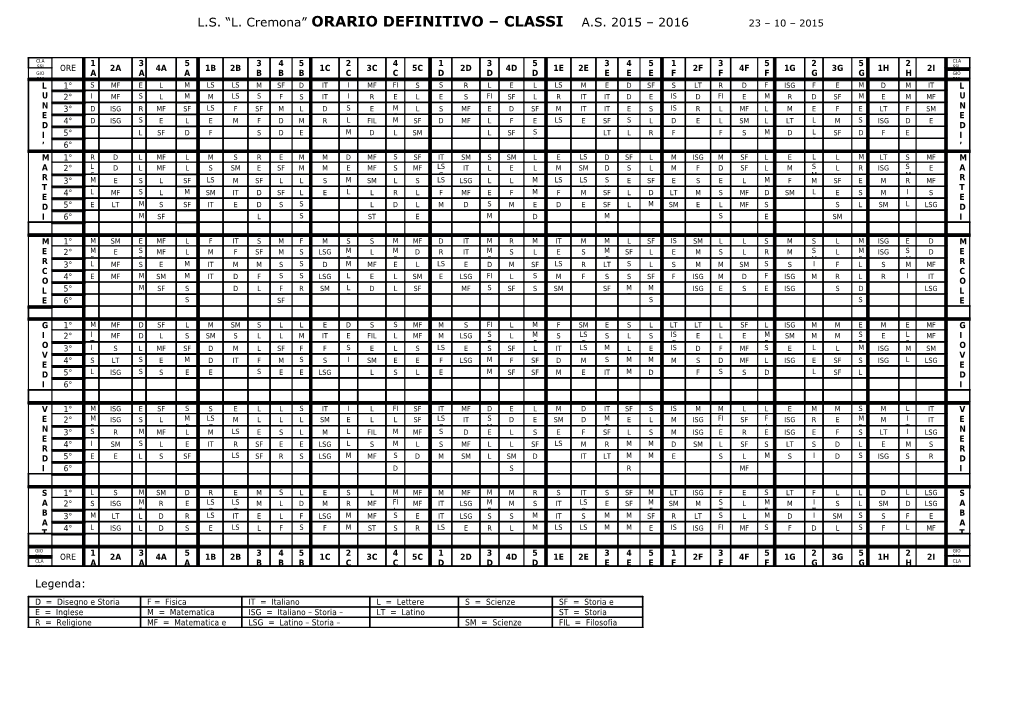 L.S. L. Cremona Orario Definitivo As 2015 2016