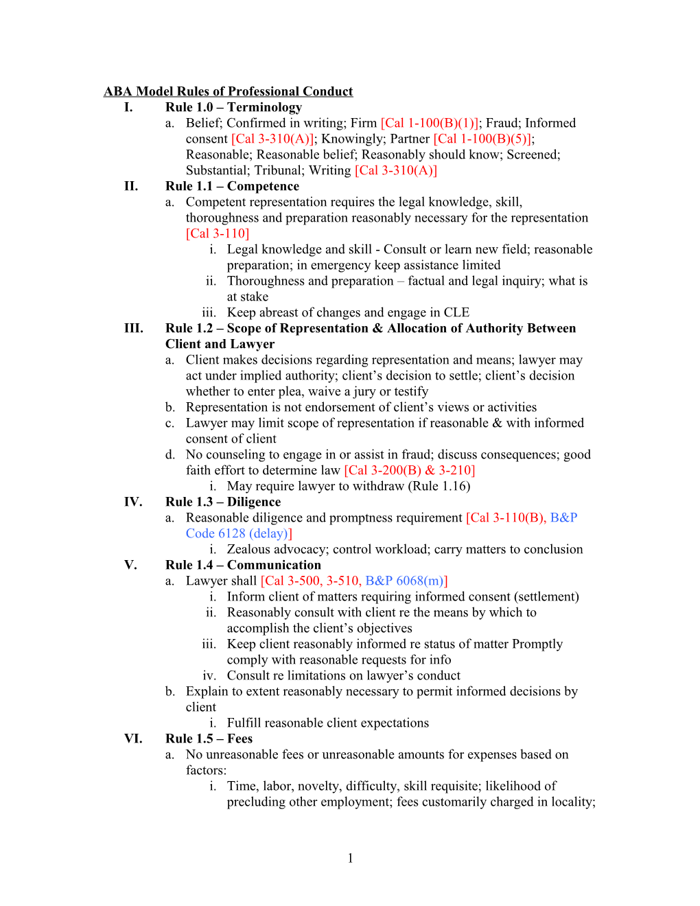 Legal Professions Outline s1