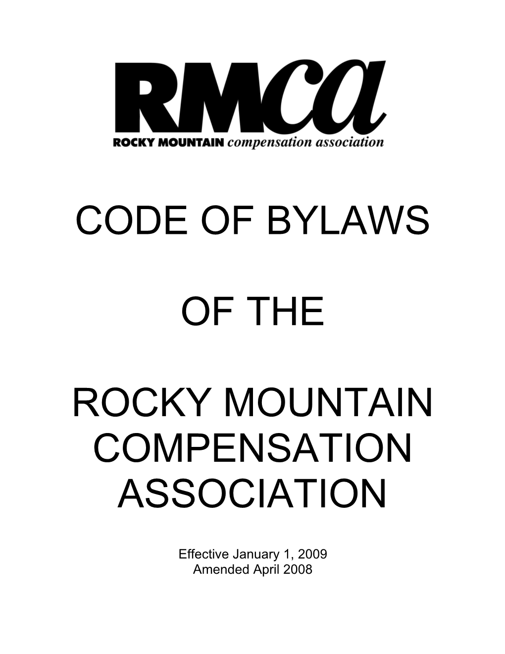Code of Bylaws