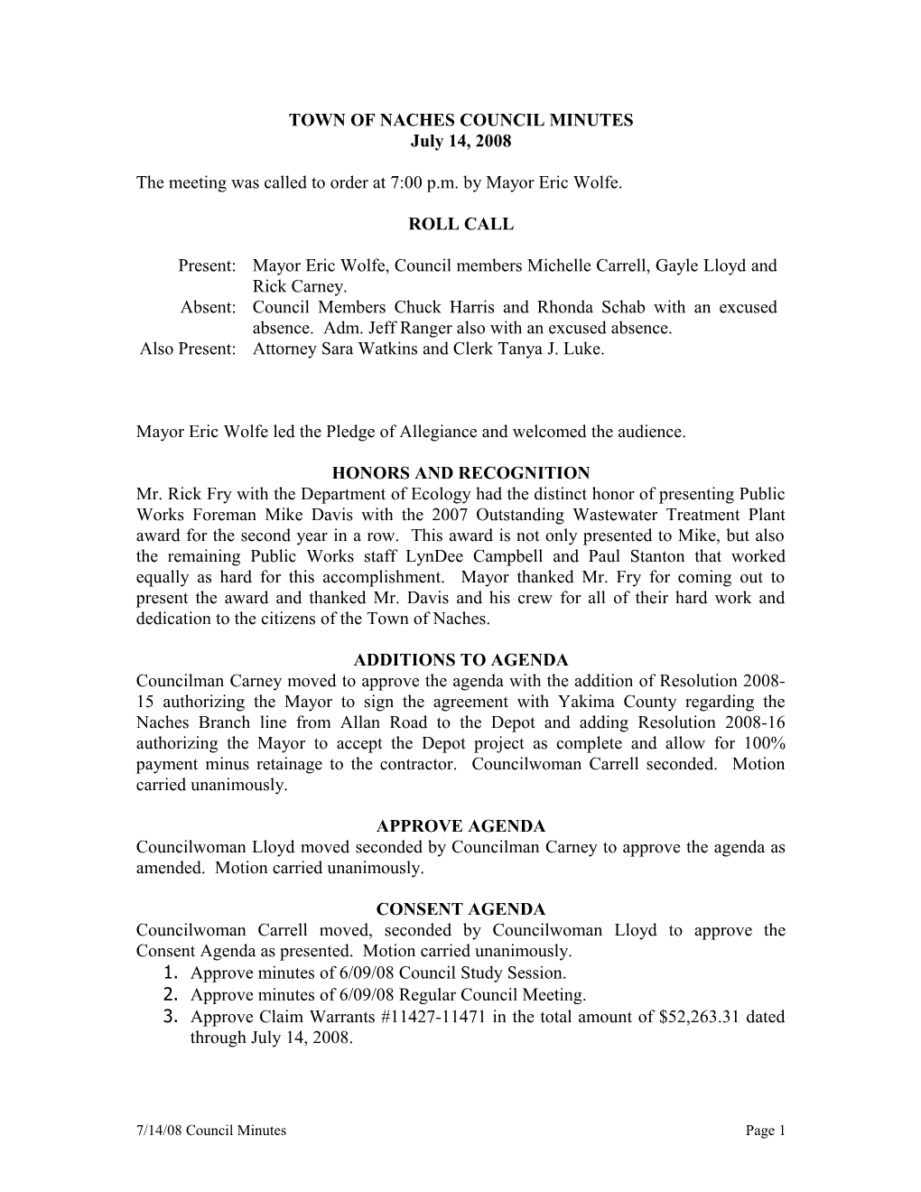 Town of Naches Council Minutes s1