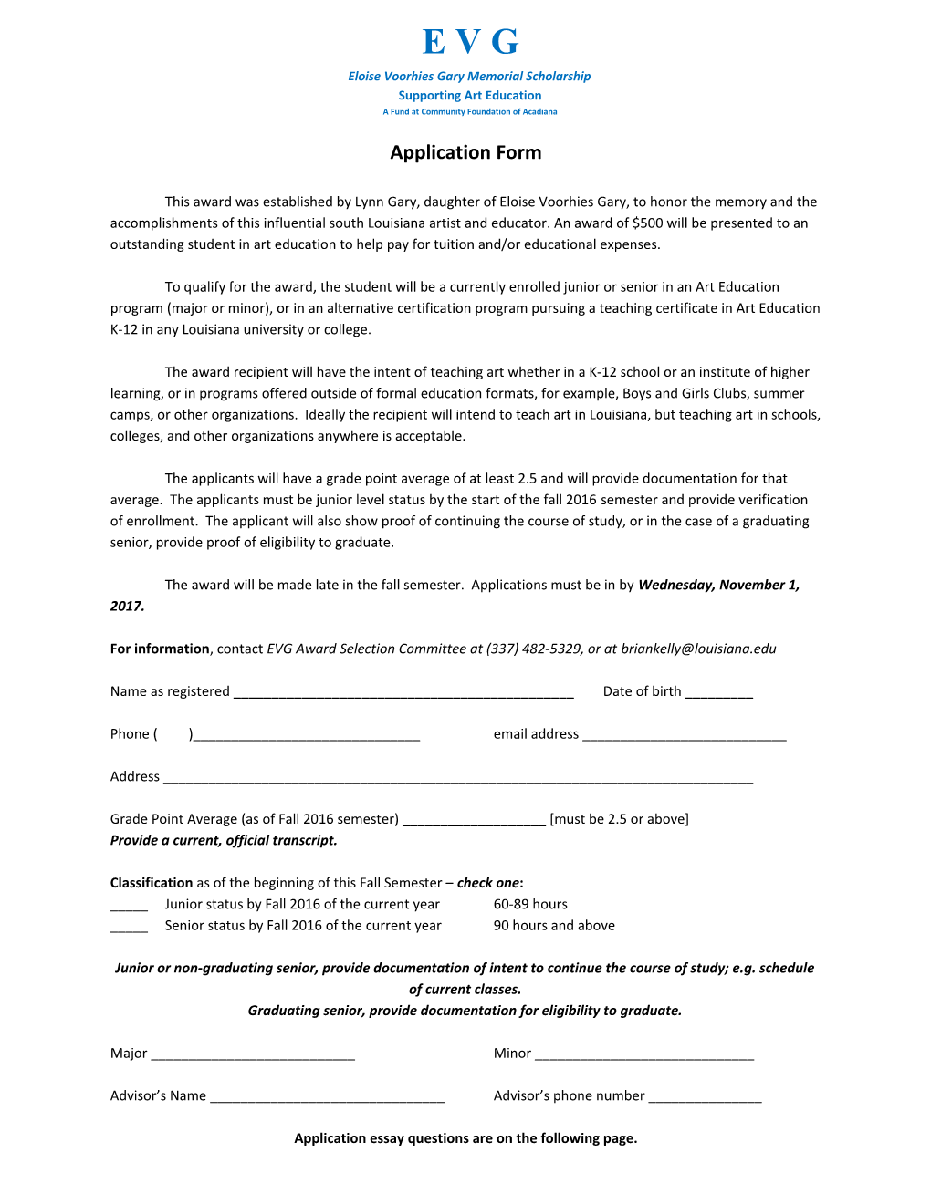 Application Form s12