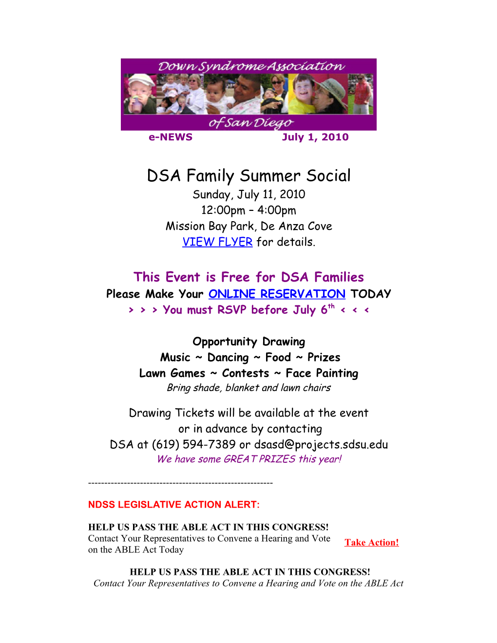 National Down Syndrome Society Affiliate News