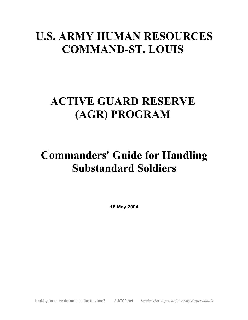 U.S. Army Human Resources Command-St. Louis