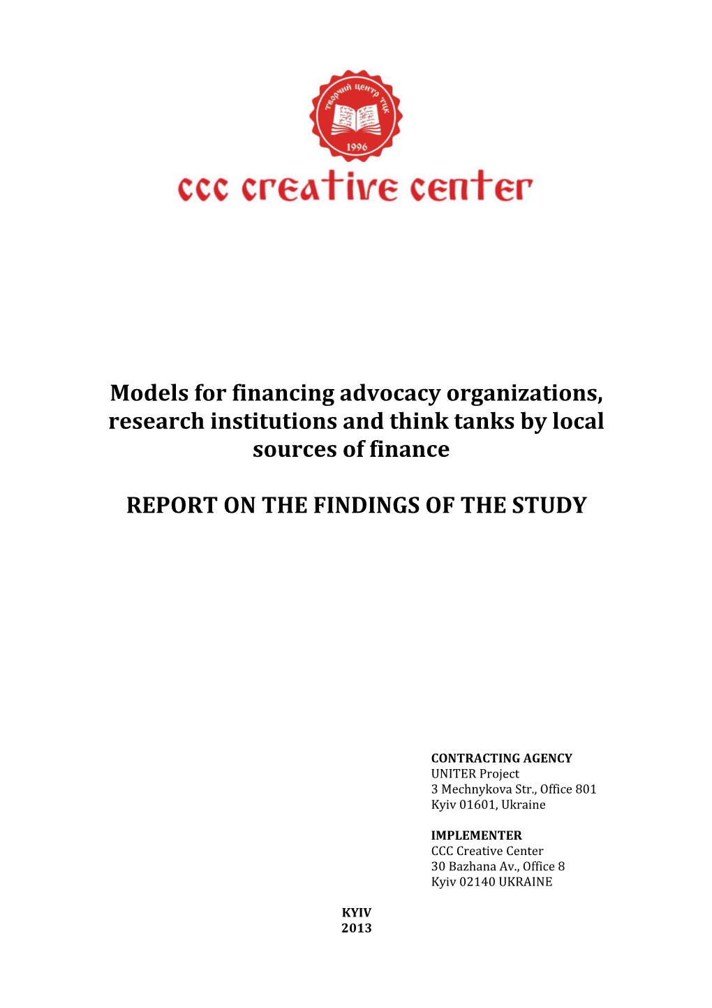 Report on the Findings of the Study