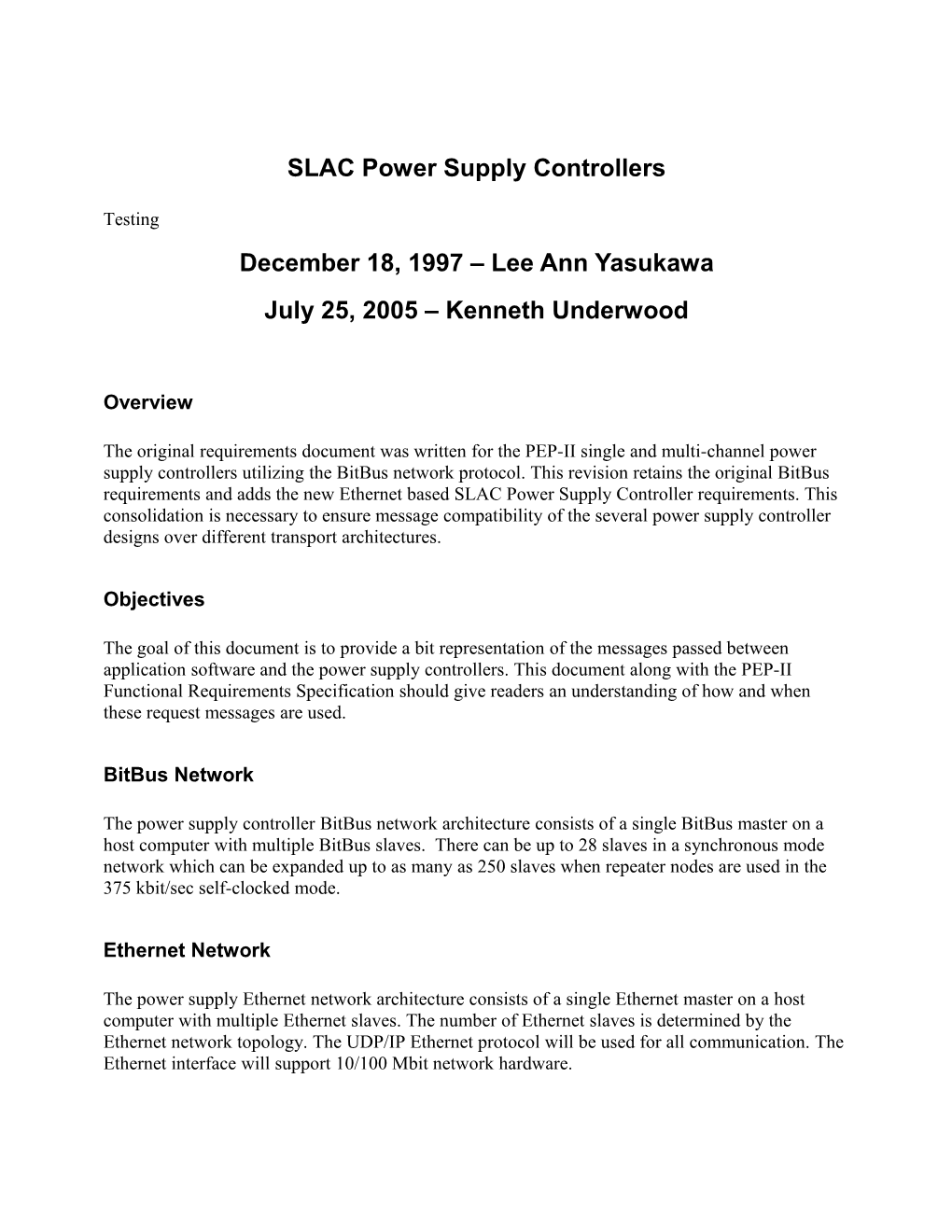 SLAC Power Supply Controllers