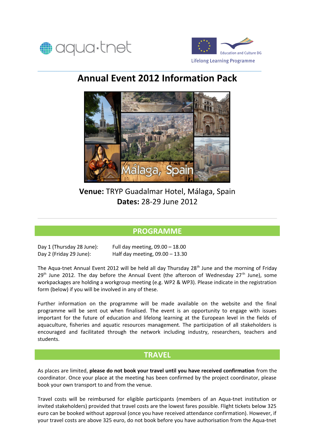 Annual Event 2012 Information Pack