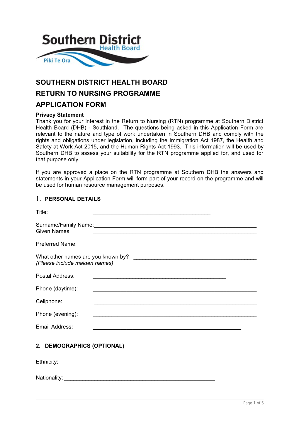 Southern District Health Board